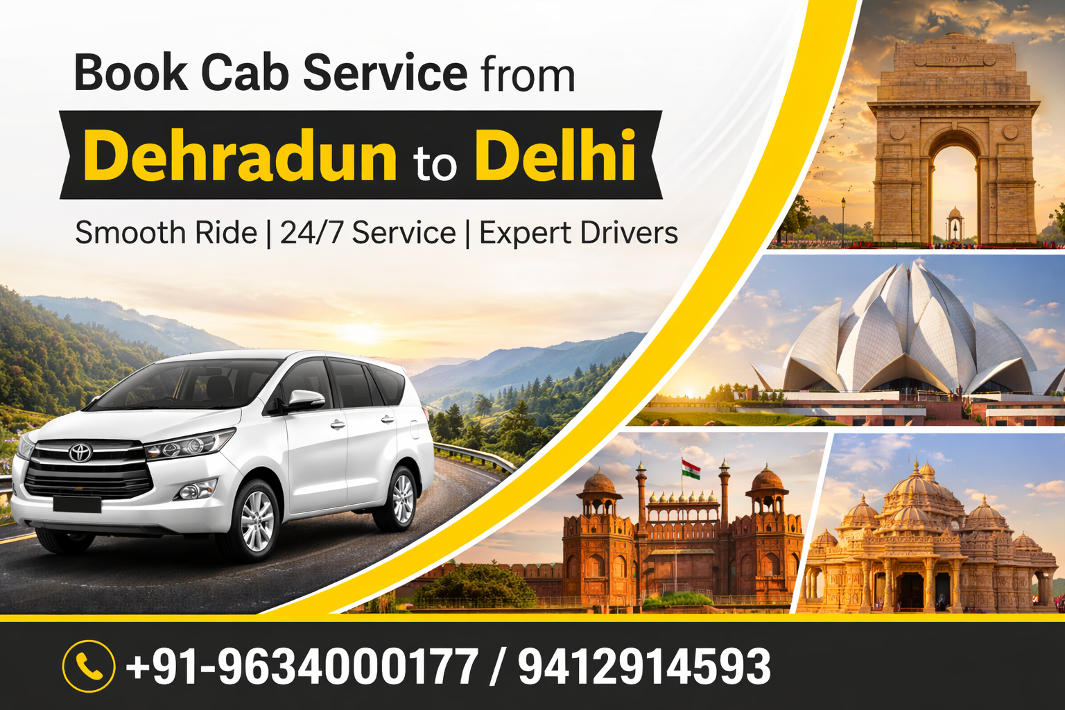 Book Cab Service from Dehradun to Delhi