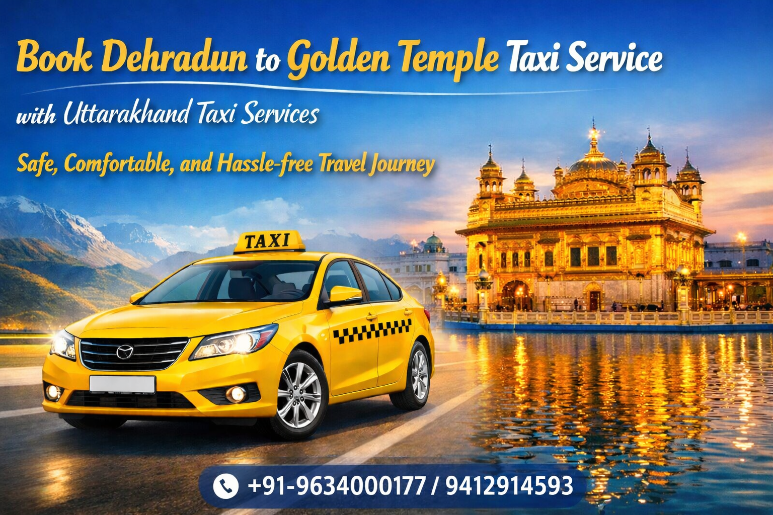 Book Dehradun to Golden Temple Taxi