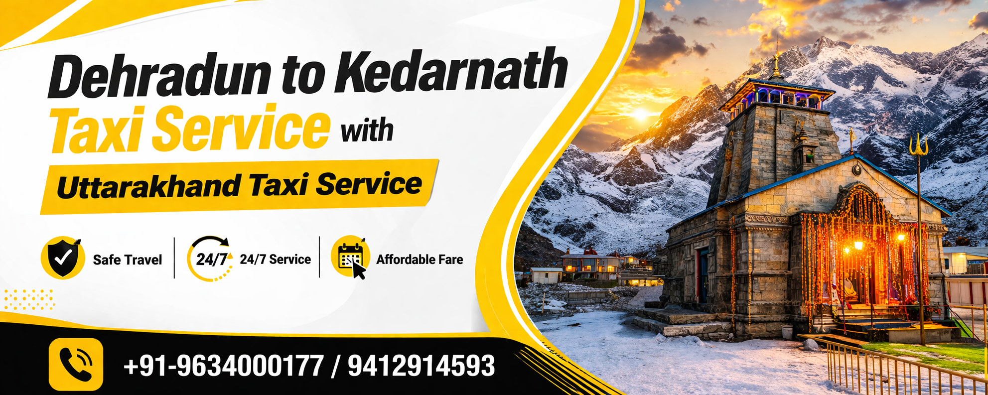 Dehradun to Kedarnath Taxi Service