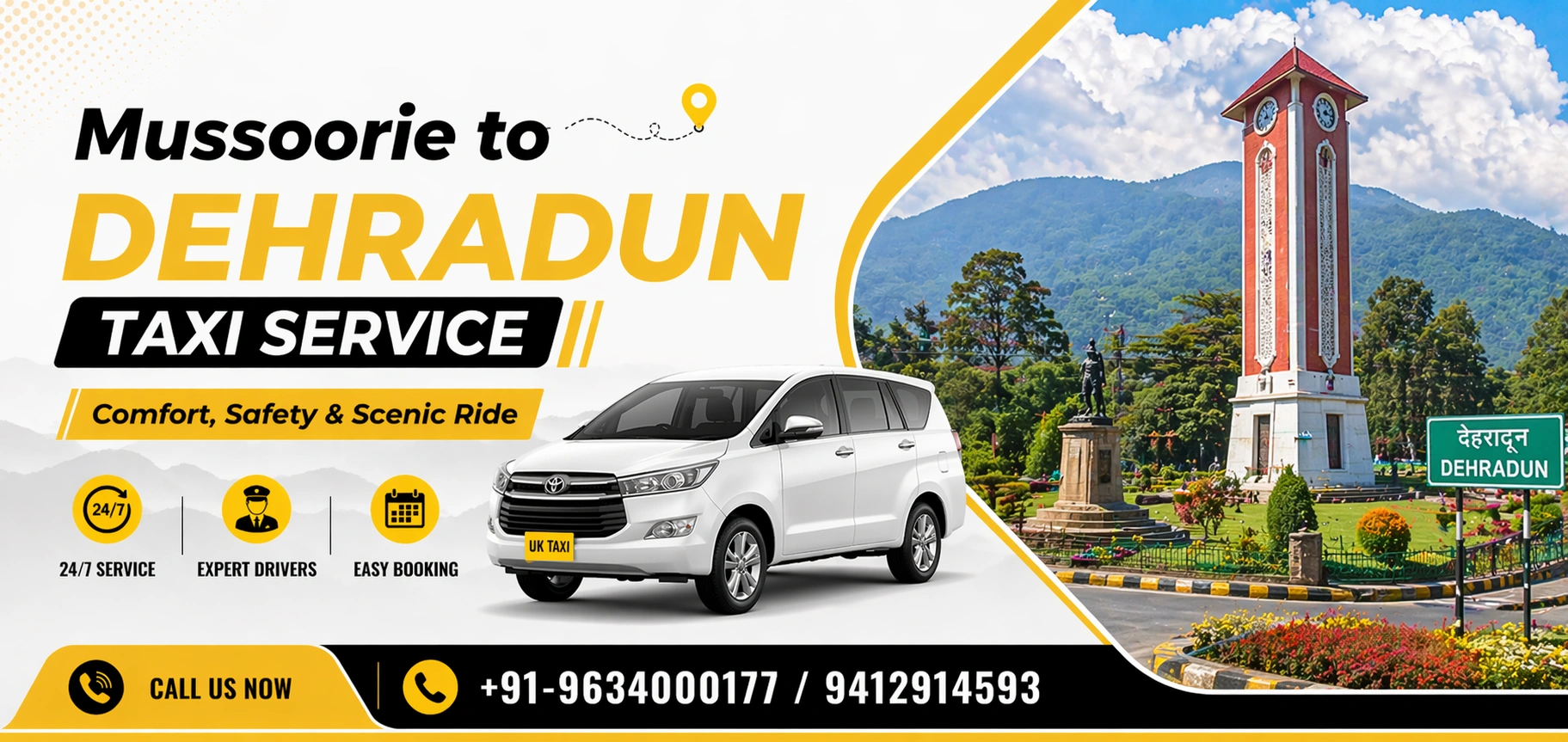 Mussoorie to Dehradun