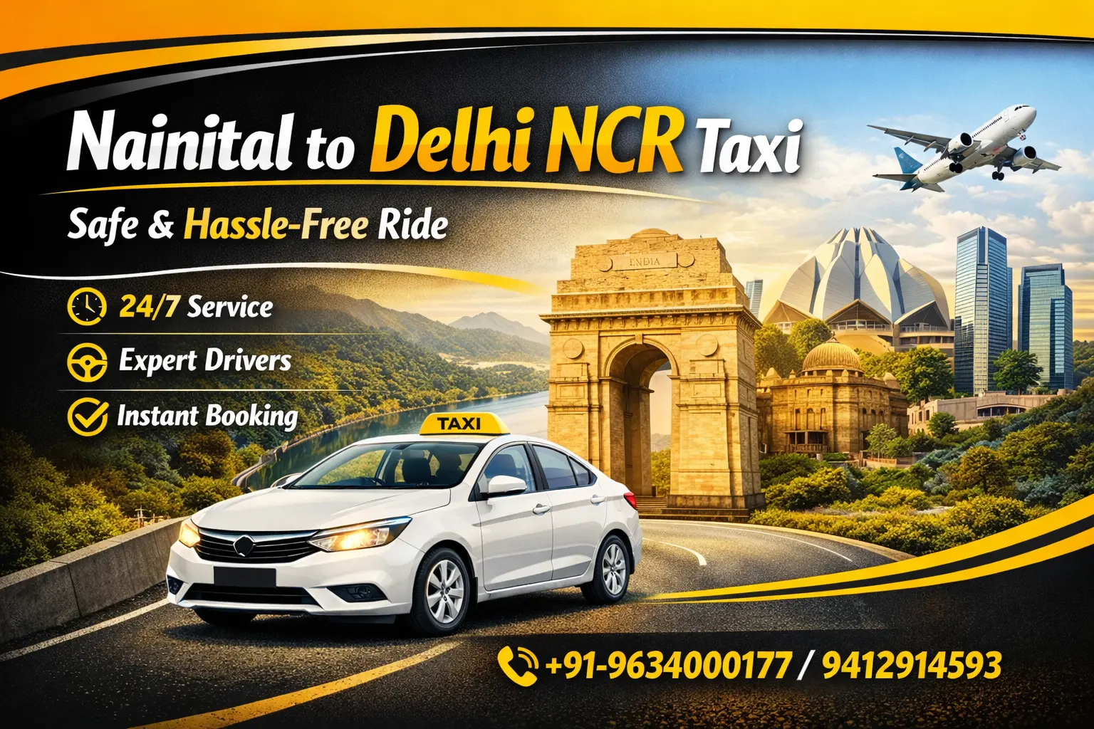Nainital to Delhi NCR